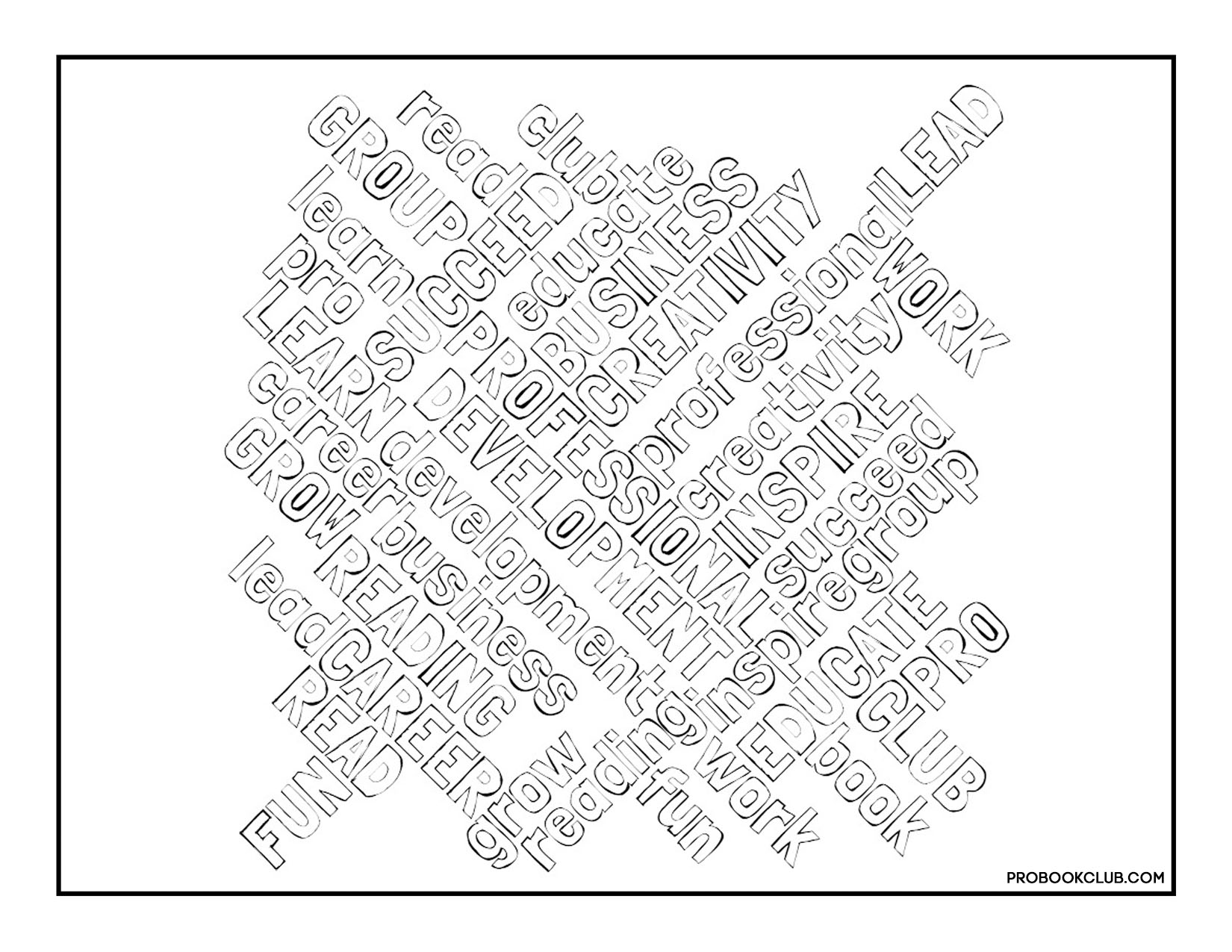 Word Cloud Coloring Page